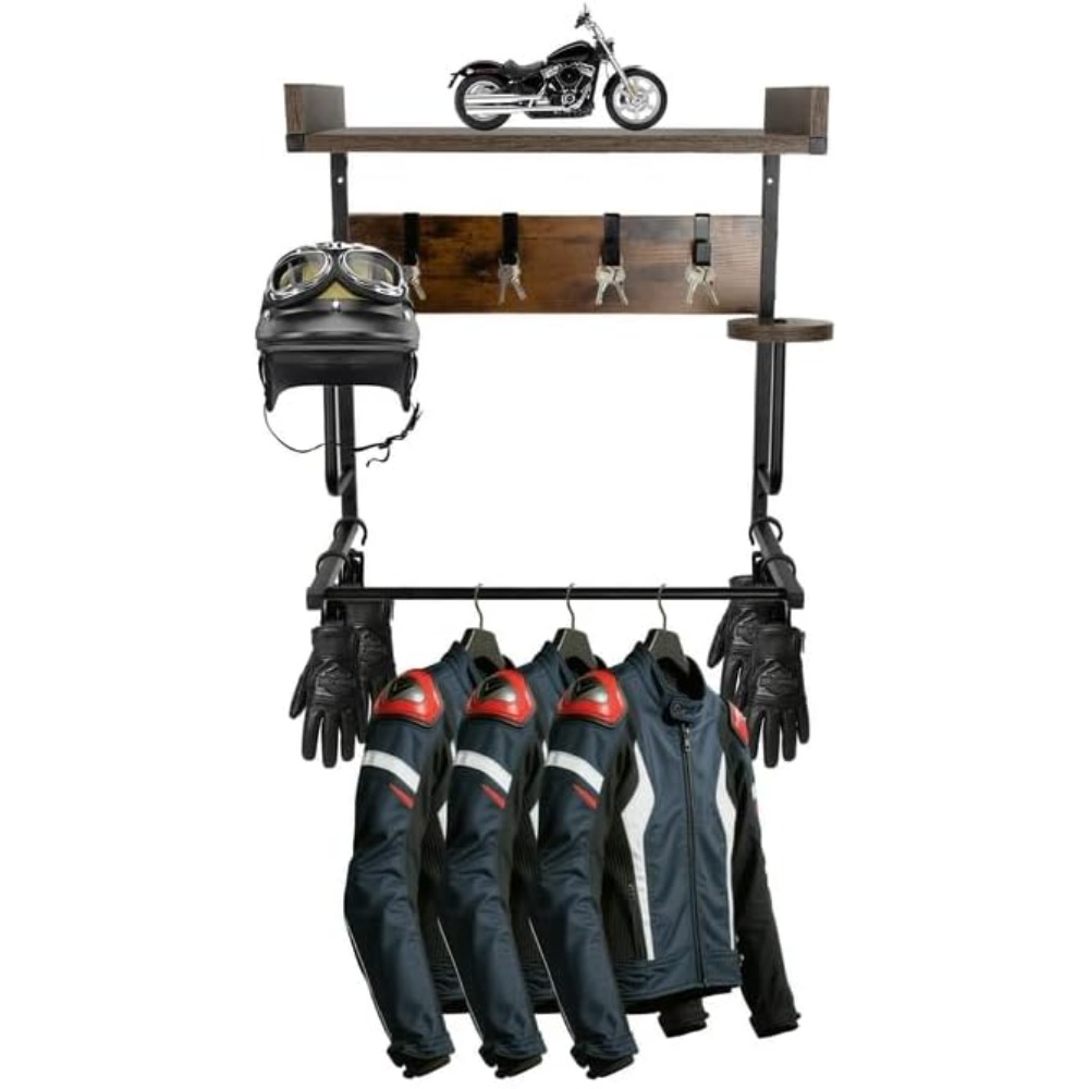 Cycling Gear Wall Hanger - حامل خوذة الدراجات النارية مع 4