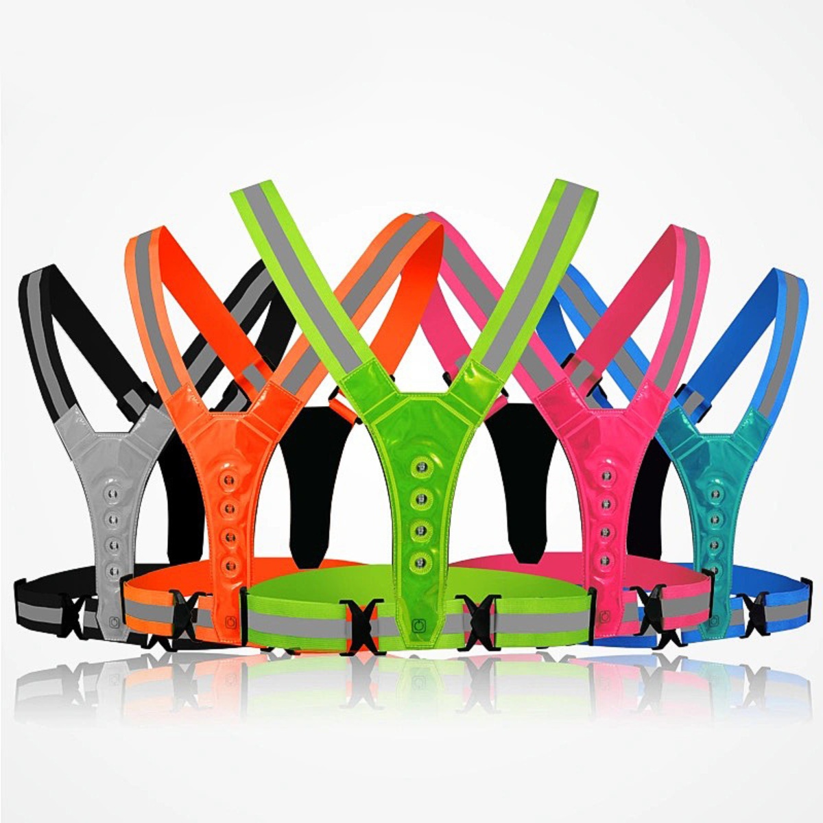 Cycling Gear Pas - سترة أمان للجري وركوب الدراجات LED