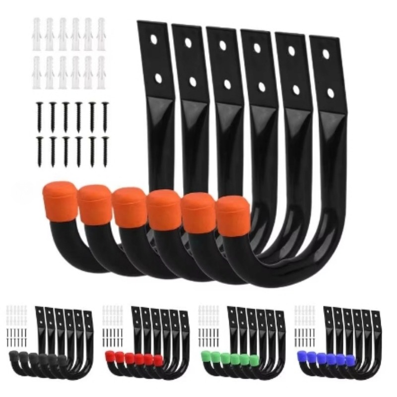 Cycling Gear Wall Storage - 6 قطعة/المجموعة دراجة جدار جبل السنانير