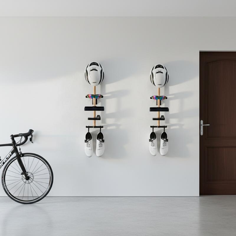 Cycling Gear Wall Storage - حامل منظم مكتبي للدراجات الهوائية، طقم