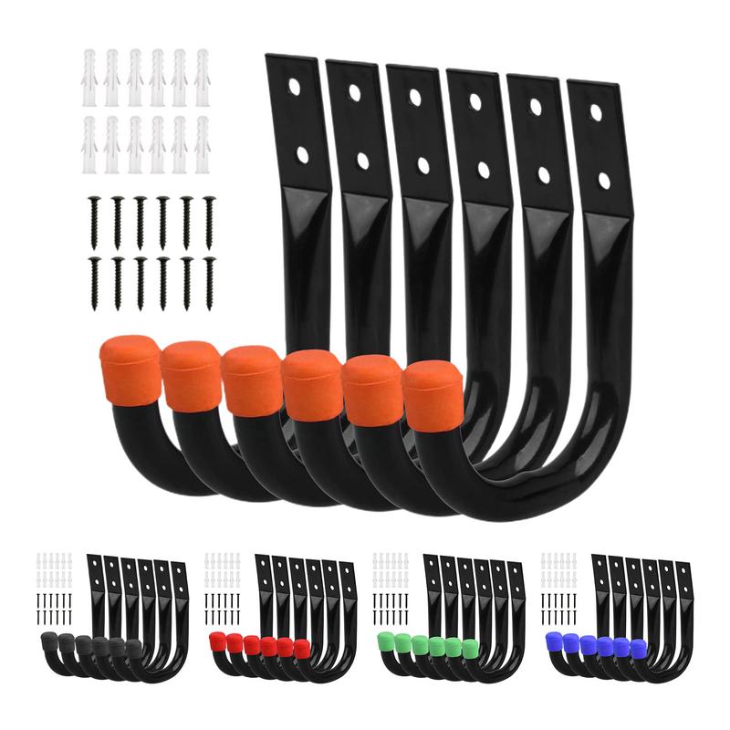 Cycling Gear Wall Storage - 6 قطعة/المجموعة دراجة جدار جبل السنانير