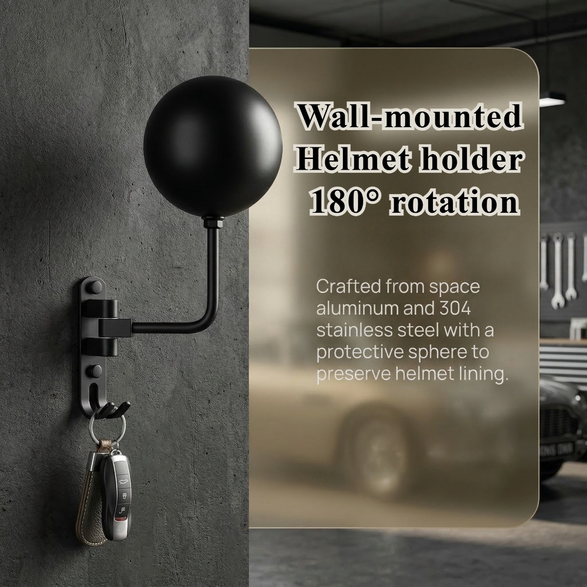 Cycling Gear Wall Storage - 180 ° حامل خوذة الدراجة القابل