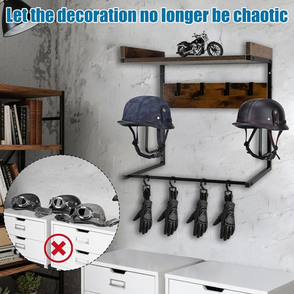 حامل خوذة الدراجات النارية مع  - مراجعة Cycling Gear Wall Hanger وسعره